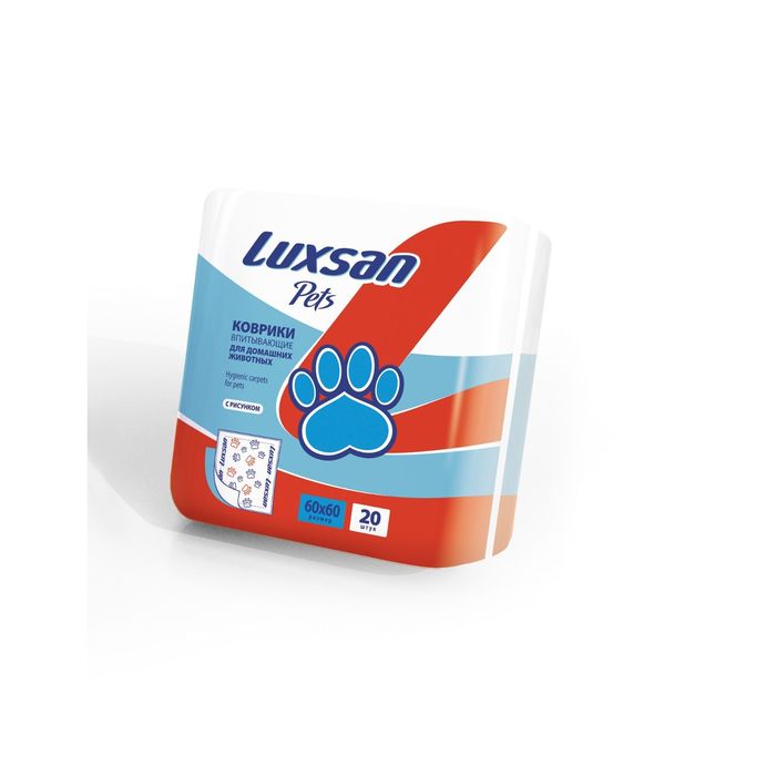 Пеленки LUXSAN Pets Premium №20 для животных, целлюлоза, 60 х 60 см, 20 шт