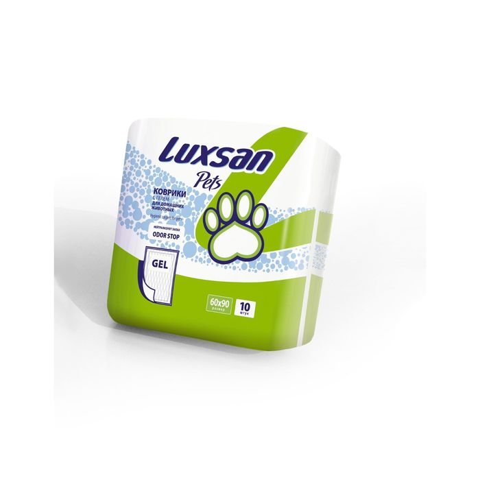 Пеленки LUXSAN Pets Premium GEL №10 для животных 60 х 90 см, 10 шт