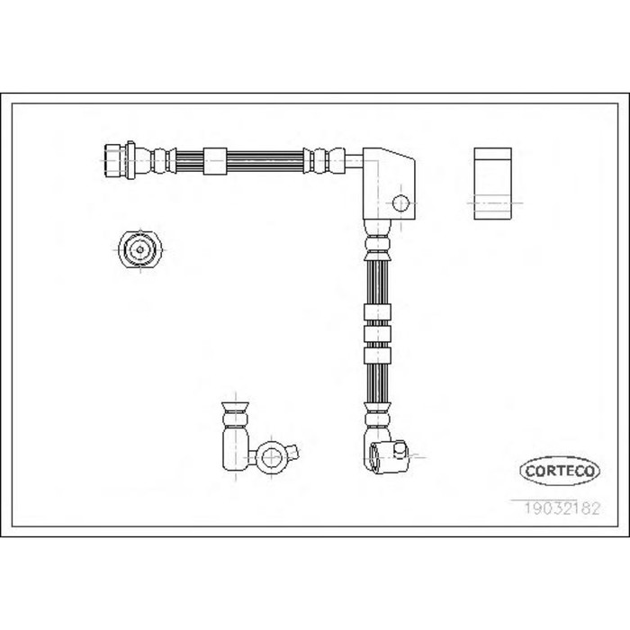 Шланг тормозной  CORTECO 19032182