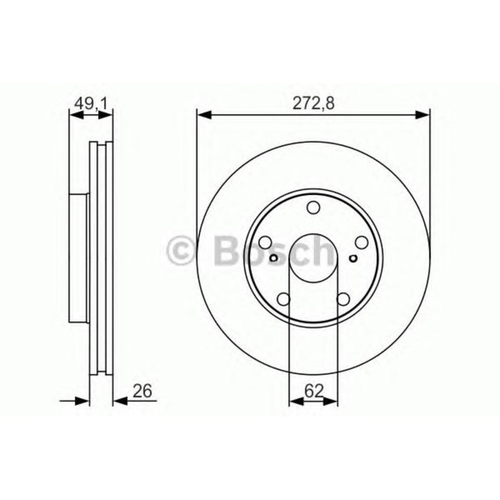 Диск тормозной BOSCH 0986479S16