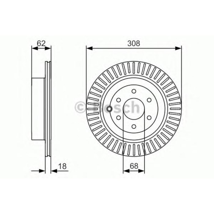 Диск тормозной BOSCH 0986479533