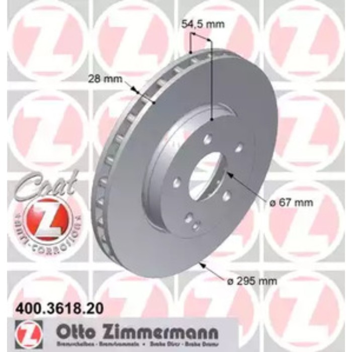 Диск тормозной ZIMMERMANN 400.3618.20