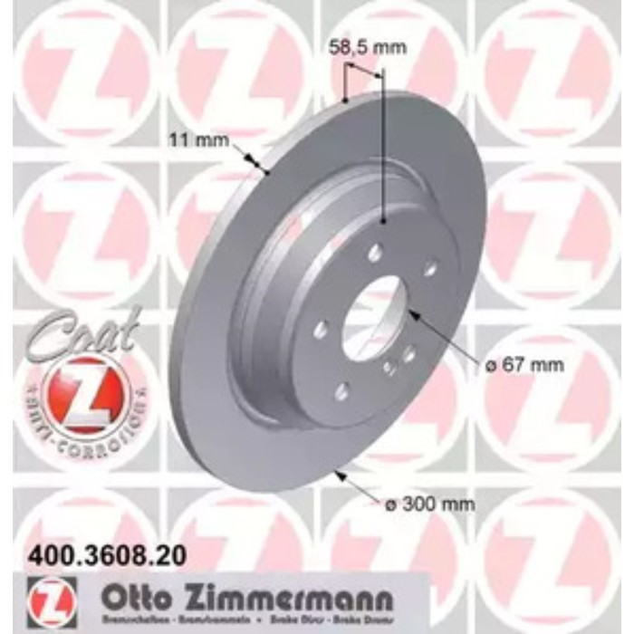 Диск тормозной ZIMMERMANN 400.3608.20