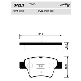 Колодки тормозные  SANGSIN SP2153 3156643