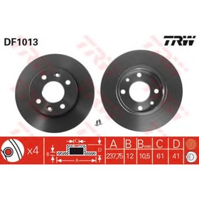 Диск тормозной TRW DF1013 3156708