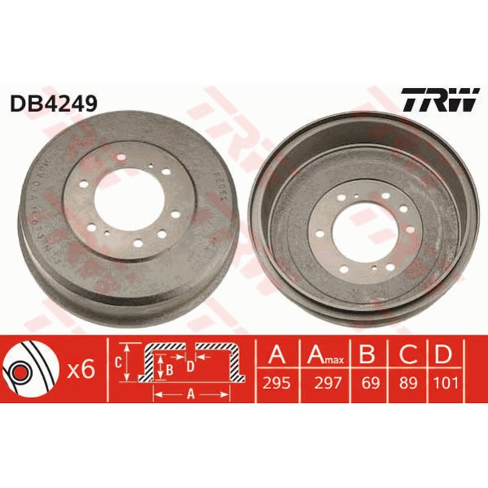 Барабан тормозной  TRW DB4249