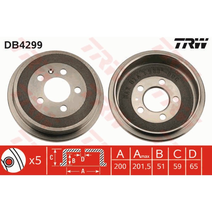 Барабан тормозной  TRW DB4299