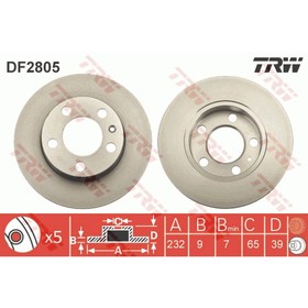 Диск тормозной TRW DF2805 3151420