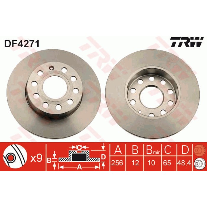 Диск тормозной TRW DF4271