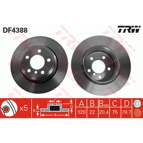 Диск тормозной TRW DF4388 3151443
