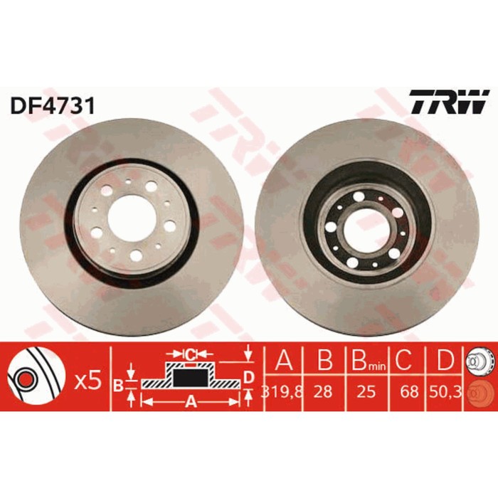 Диск тормозной TRW DF4731