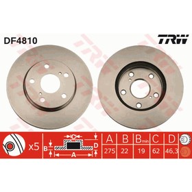 Диск тормозной TRW DF4810 3151454