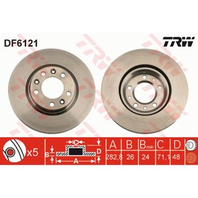 Диск тормозной TRW DF6121 3151472