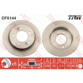 Диск тормозной TRW DF6144 3151477