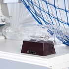 Souvenir ship in a bottle with white sails with the Maltese cross "Ship fortune", 10 x 26 x 8cm