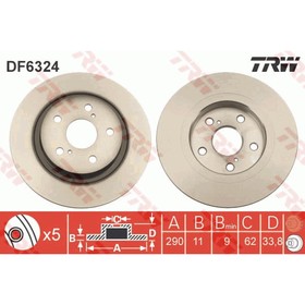 Диск тормозной TRW DF6324 3151495