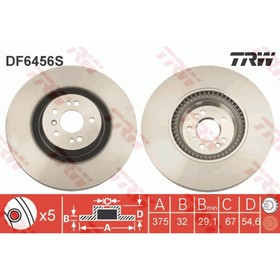 Диск тормозной TRW DF6456S 3151497