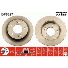 Диск тормозной TRW DF6627 3151508