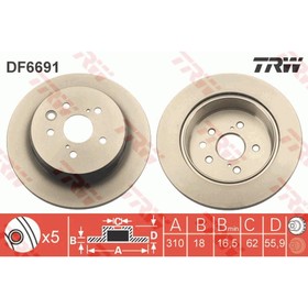 Диск тормозной TRW DF6691 3151518