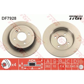 Диск тормозной TRW DF7928 3151527