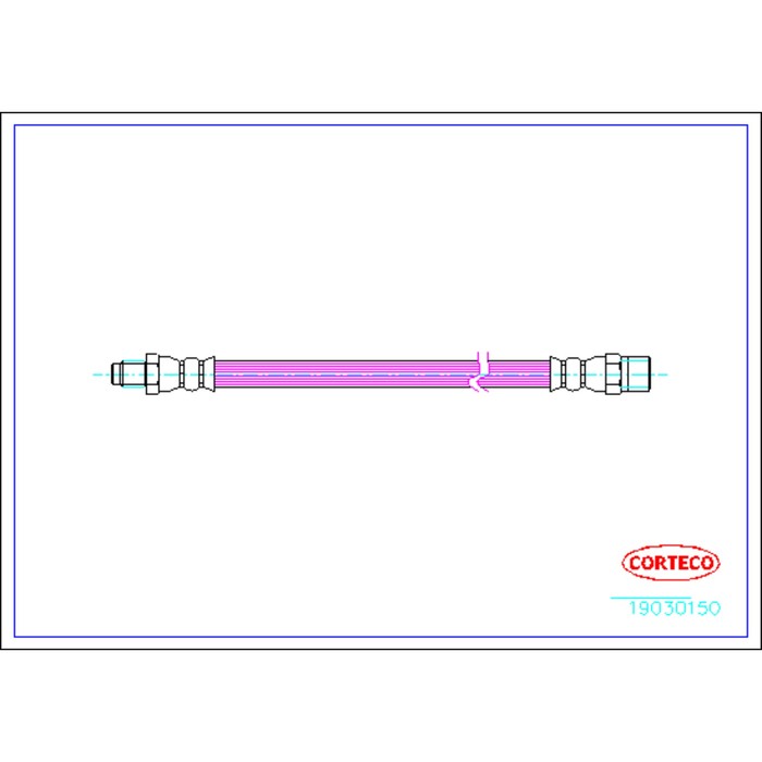 Шланг тормозной Corteco 19030150