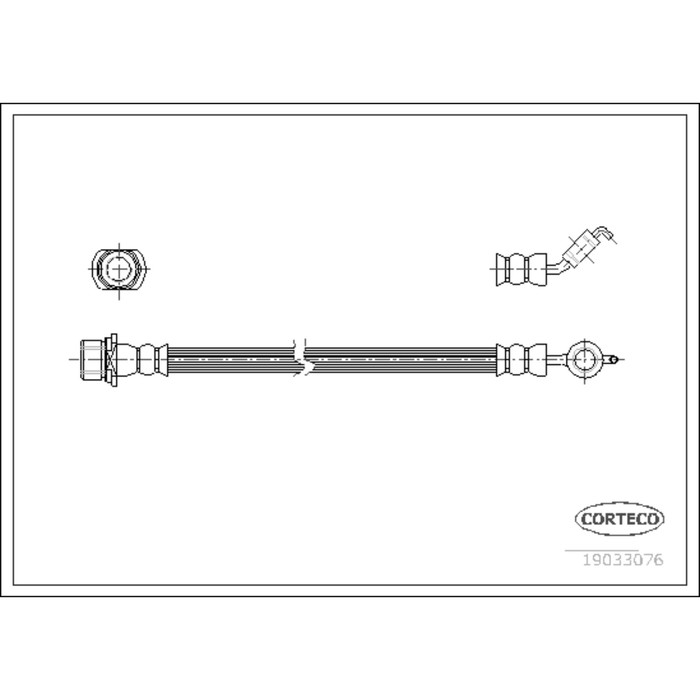 Шланг тормозной Corteco 19033076