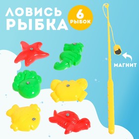 Рыбалка «Ловись рыбка»: 1 удочка, 6 рыбок, МИКС в Донецке