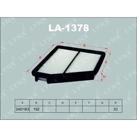 Фильтр воздушный LYNXauto LA1378 3167568
