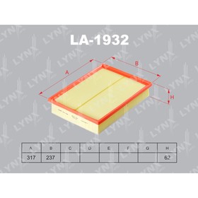 Фильтр воздушный LYNXauto LA1932 3167670