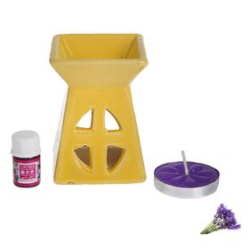 Set 3 in 1 (candle, oil burner, fragrance oil "Lavender")