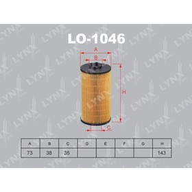 Фильтр масляный LYNXauto LO1046 3168236