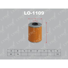 Фильтр масляный LYNXauto LO1109 3168242