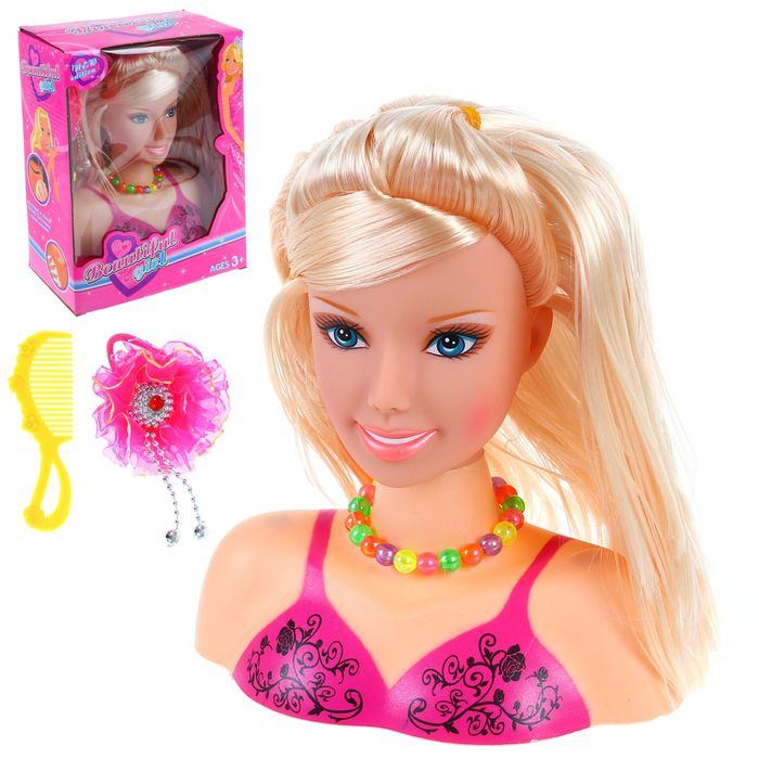 Кукла манекен для создания причёсок &quot;Прекрасная девушка&quot;, с аксессуарами, МИКС