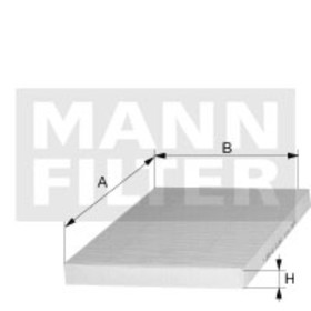 Фильтр салонный MANN-FILTER CU22011 3168697