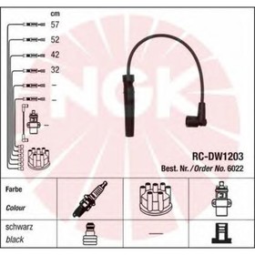 Комплект высоковольтных проводов  NGK 6022 3169556