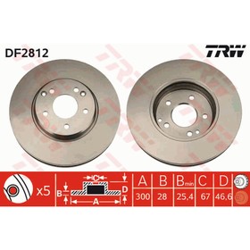 Диск тормозной TRW DF2812 3111303