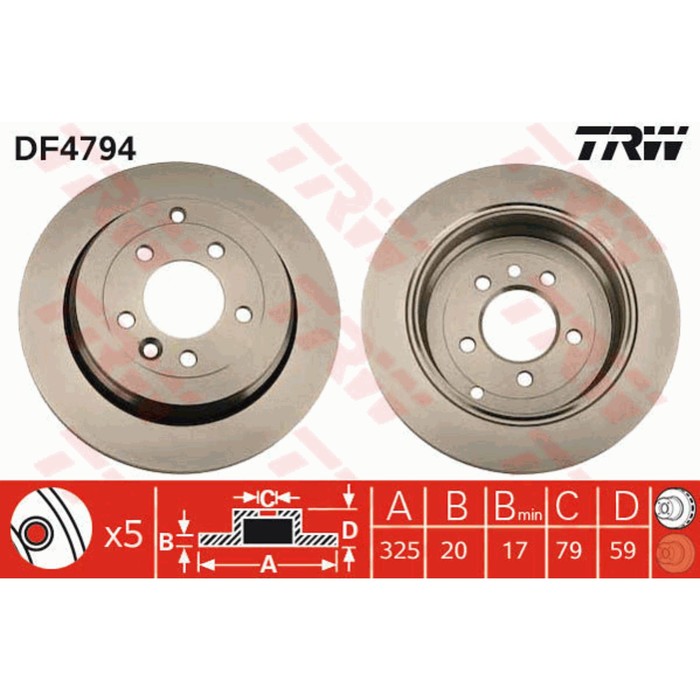 Диск тормозной TRW DF4794