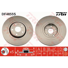 Диск тормозной TRW DF4855S 3111461