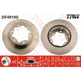 Диск тормозной TRW DF4919S 3111470