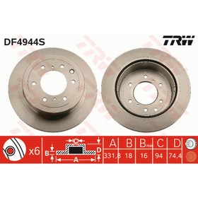 Диск тормозной TRW DF4944S 3111479