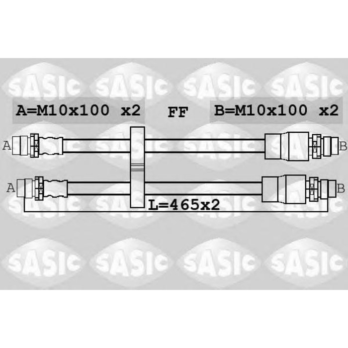 Шланг тормозной  SASIC 6606249