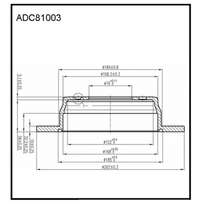 Диск тормозной ALLIED NIPPON ADC81003