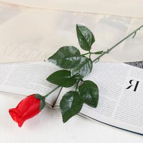 Цветы искусственные "Роза простая" 55 см, красный