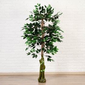 дерево искусственное лист зеленый 145 см