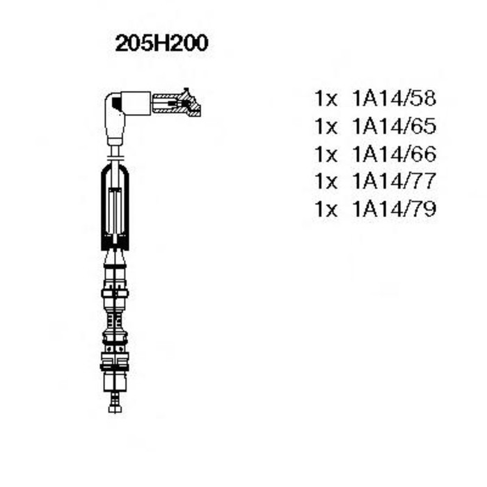 Комплект проводов BREMI 205H200