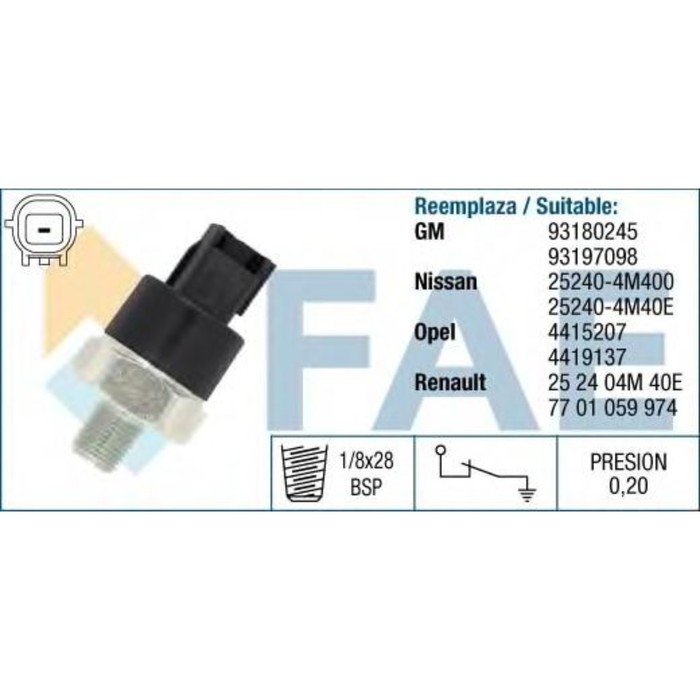 Датчик давления масла FAE 12555