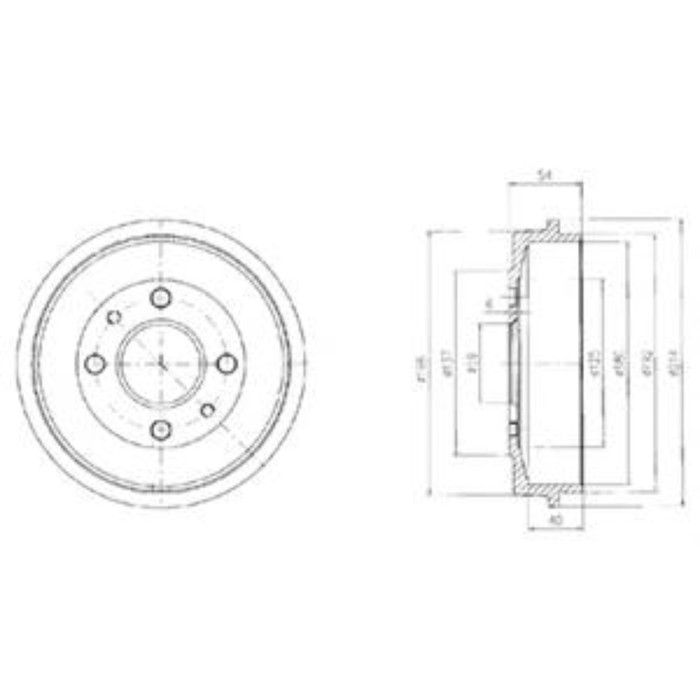 Барабан тормозной DELPHI BF200