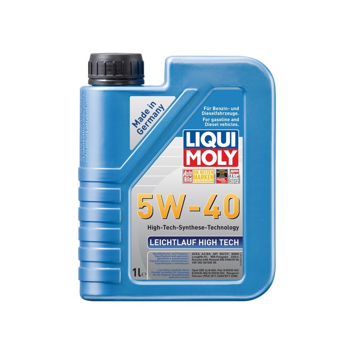 Моторное масло LiquiMoly Leichtlauf High Tech 5W-40 SN/CF;A3/B4 НС-синтетическое, 1 л (8028)