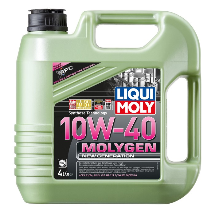 Моторное масло LiquiMoly Molygen New Generation 10W-40 SL/CF;A3/B4 НС-синтетическое, 4 л (9060)