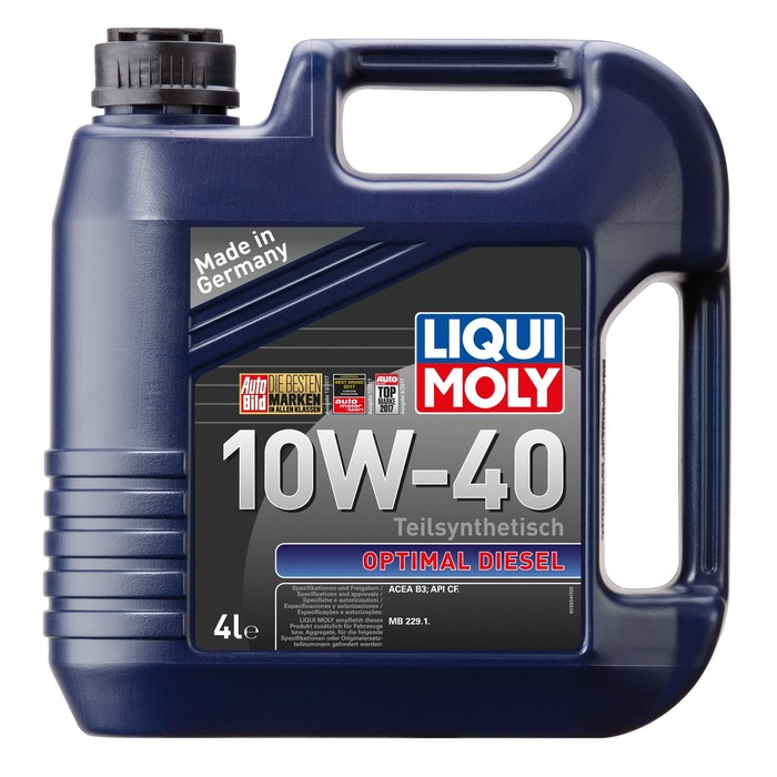 Моторное масло LiquiMoly Optimal Diesel 10W-40CF;B3 НС-синтетическое, 4 л (3934)